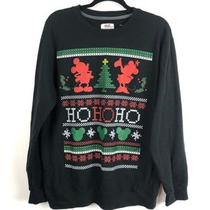 Disney Store Ugly Christmas Sweatshirt Mickey